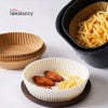 Air fryer baking paper liner inside fryer basket