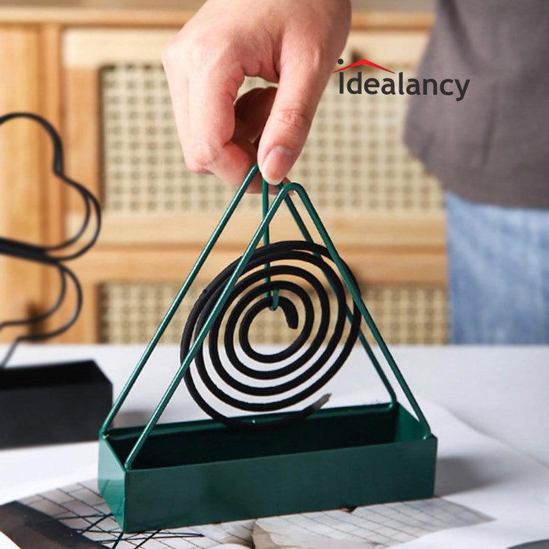 Mosquito coil holder iron retro design with ash tray