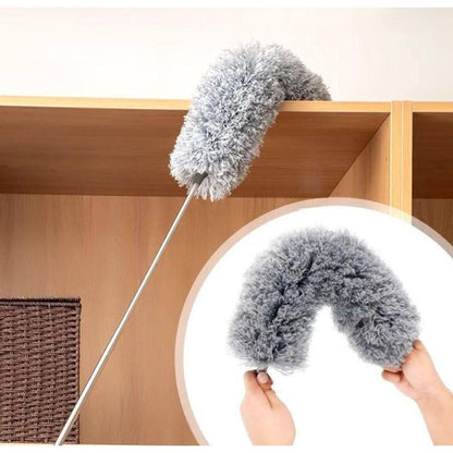 Microfiber duster with extension pole telescopic