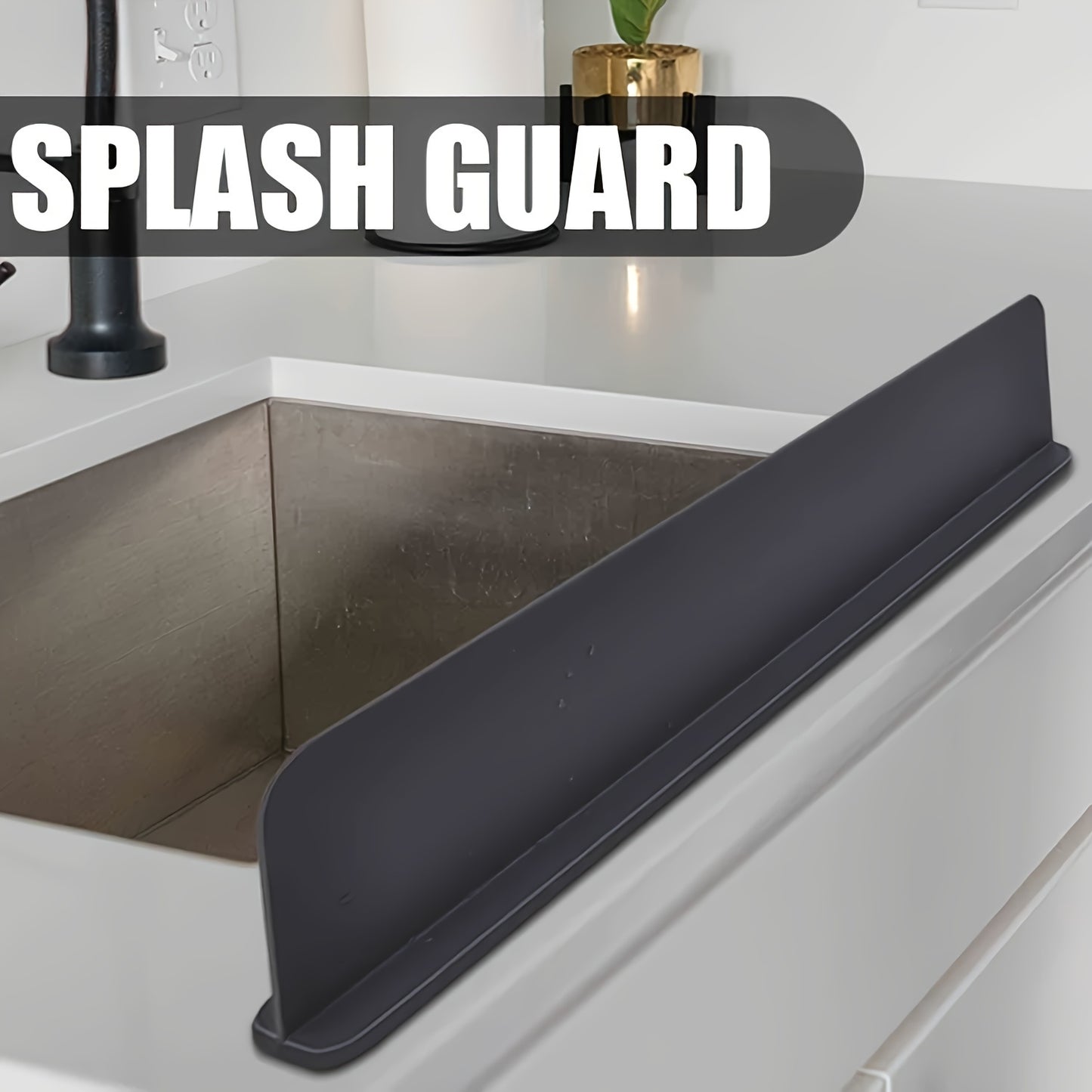 Silicone Sink Splash Guard in use washing dishes