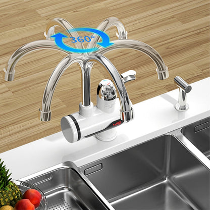 Instant 360° Electric Water Heating Tap for Kitchens and Bathrooms | Shock-Proof Design | Digital Temp° Display | Hot and Cold Water