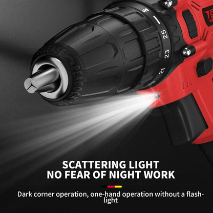 Top Rocket 48V Rechargeable Drill Kit - Heavy-Duty Cordless Power Drill for Professionals